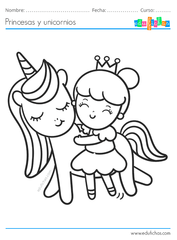 Dibujos de princesas para colorear imprimir pdf gratis