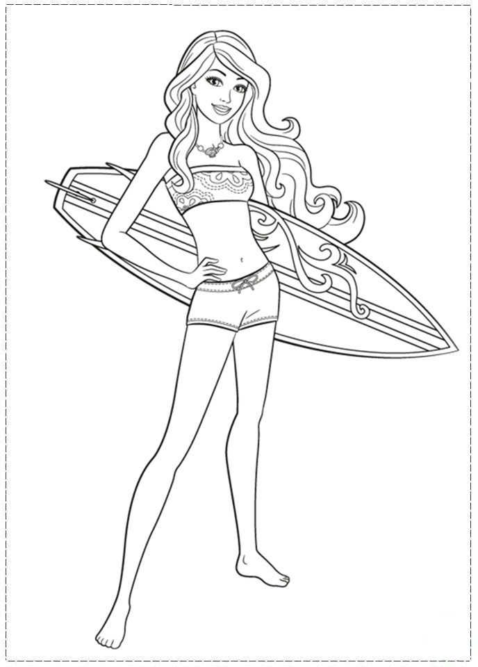 Barbie coloring pages for teenager pdf