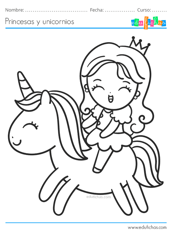 Dibujos de princesas para colorear imprimir pdf gratis