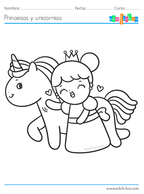Dibujos de princesas para colorear imprimir pdf gratis