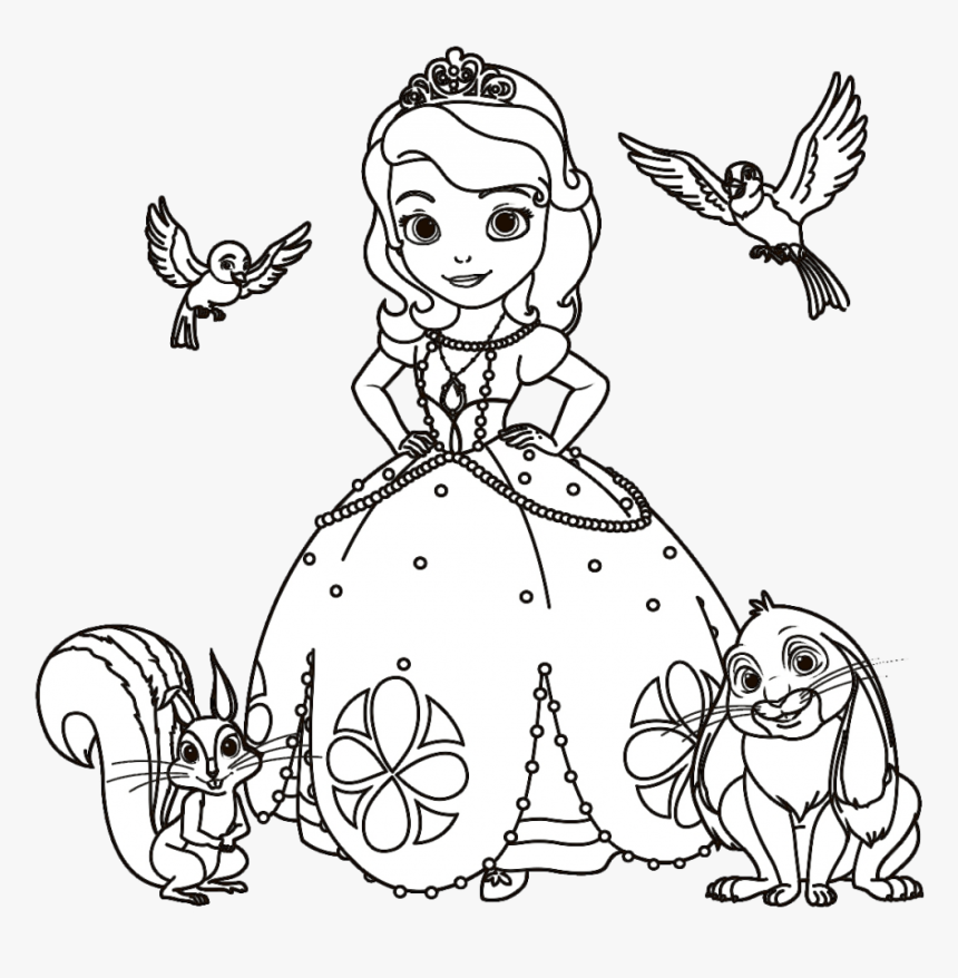 Princesinha sofia para colorir