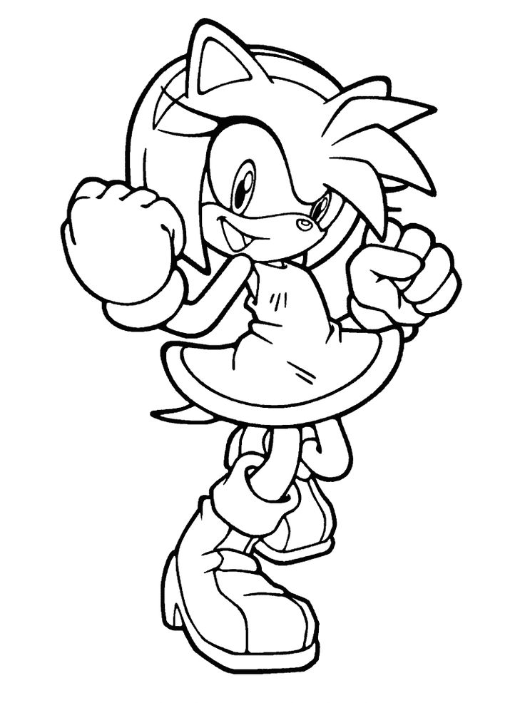 Amy rose coloring pages