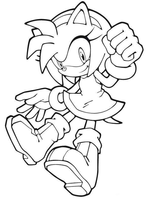 Amy rose coloring pages