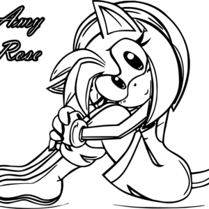 Amy rose coloring pages printable for free download