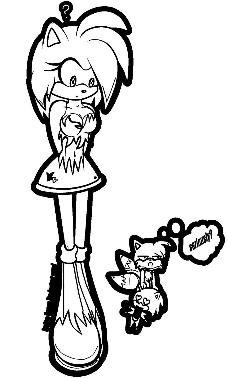 Awesome amy rose seriously coloring page boyama sayfalarä amy rose