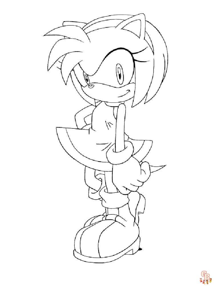 Amy rose coloring pages