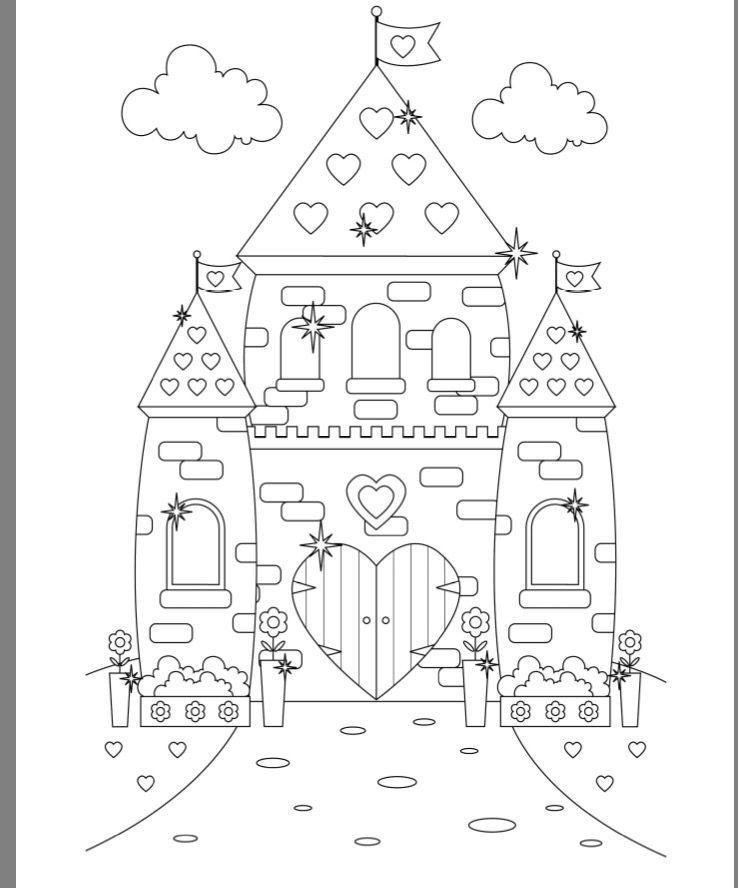 Princess castle colouring page castle coloring page coloring pages outline drawings