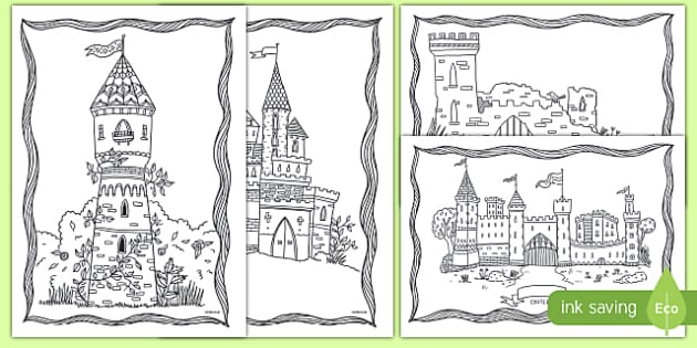 Princess castle pictures to print teaching resources