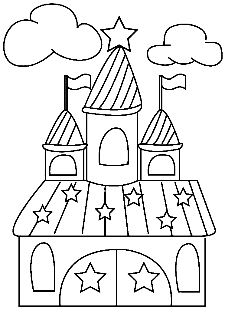 Castle coloring pages printable for free download