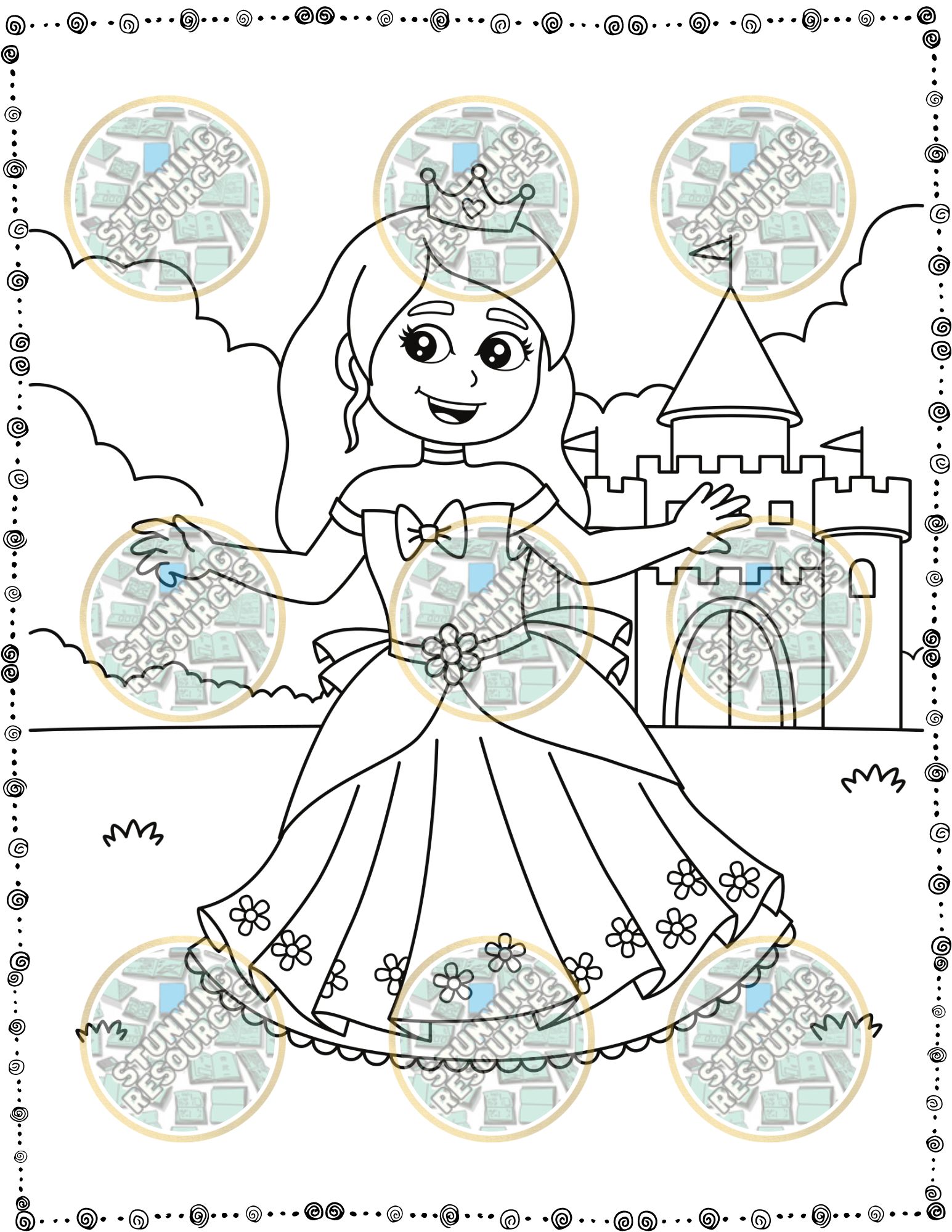 Uefinal castle coloring pages for kids and students v made by teachers