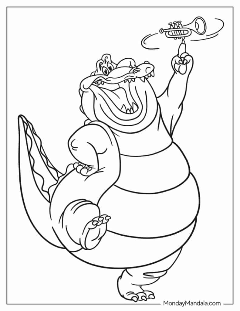 Princess the frog coloring pages free pdf printables