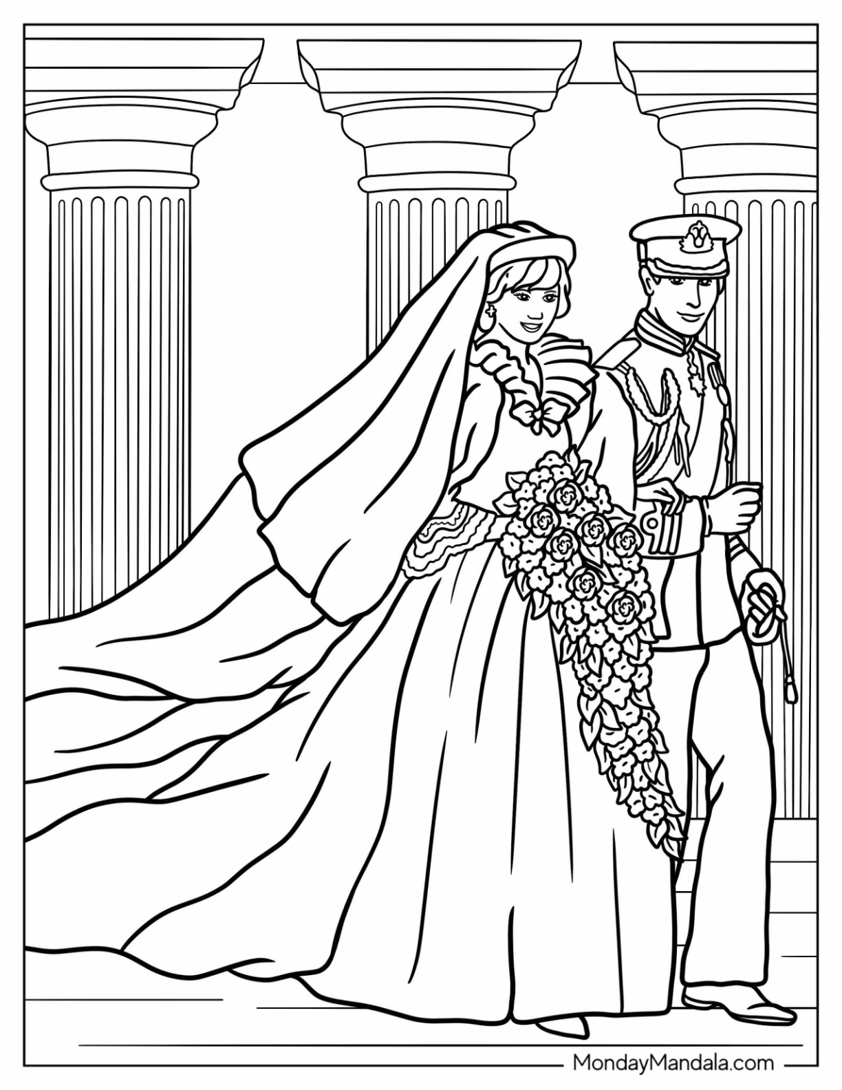 Princess coloring pages free pdf printables