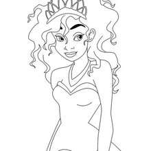 Princess and the frog coloring pages