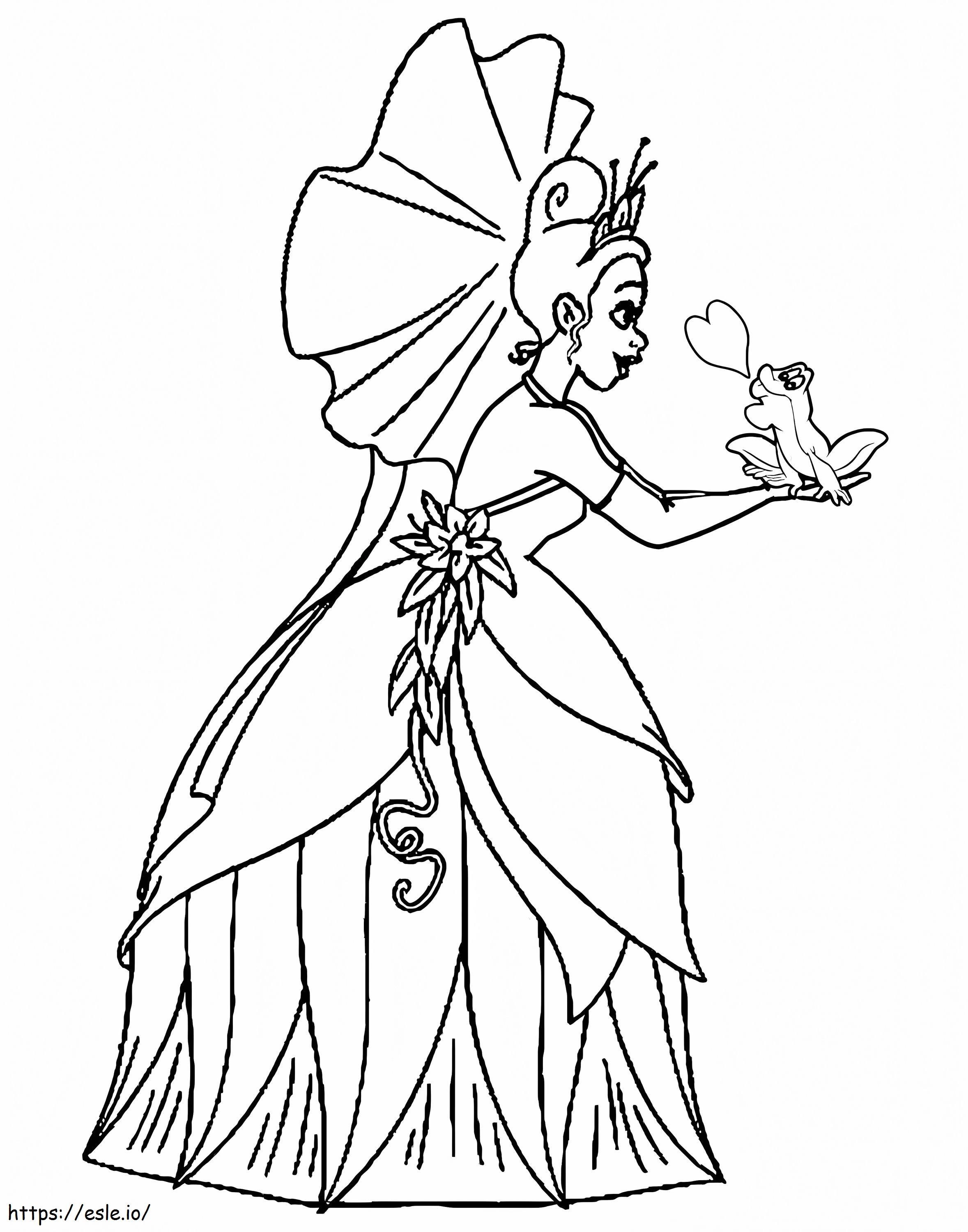 Princess and the frog coloring page