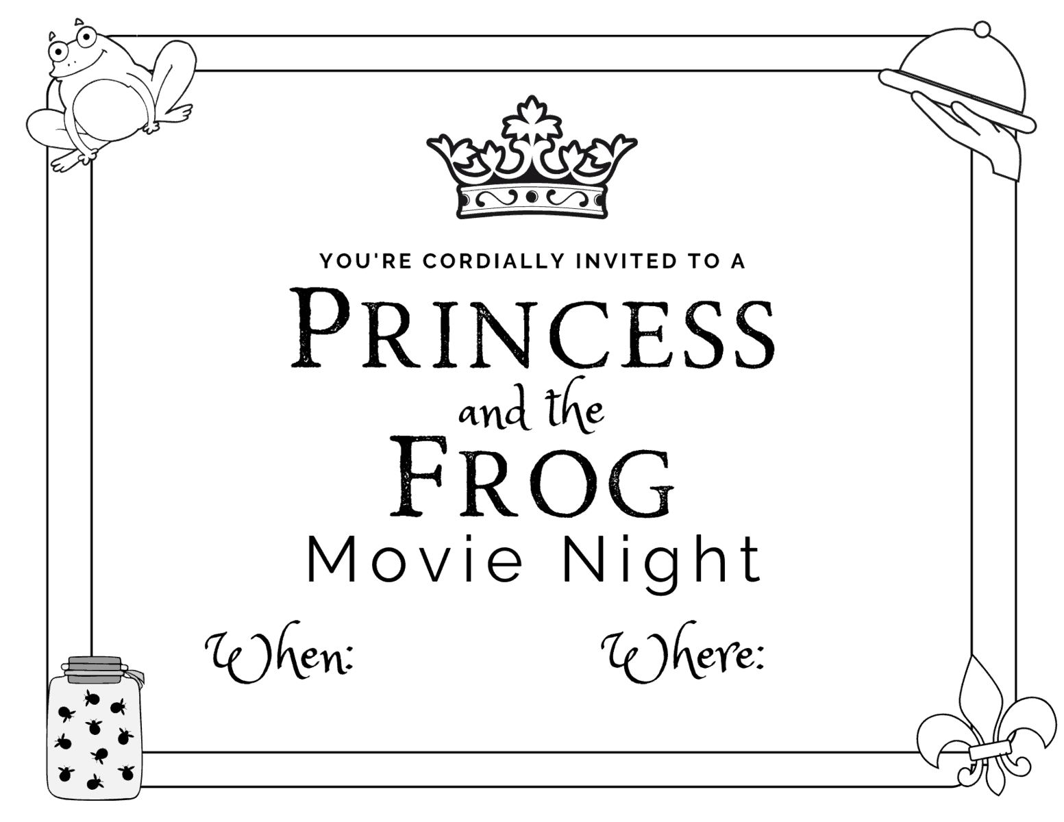 Princess and the frog movie night