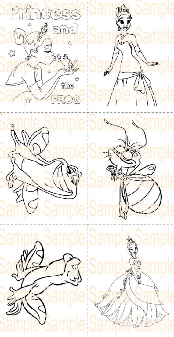 Princess and the frog coloring book printable princess and the prince frog coloring sheets page tiana birthday theme idea party supplies pdf
