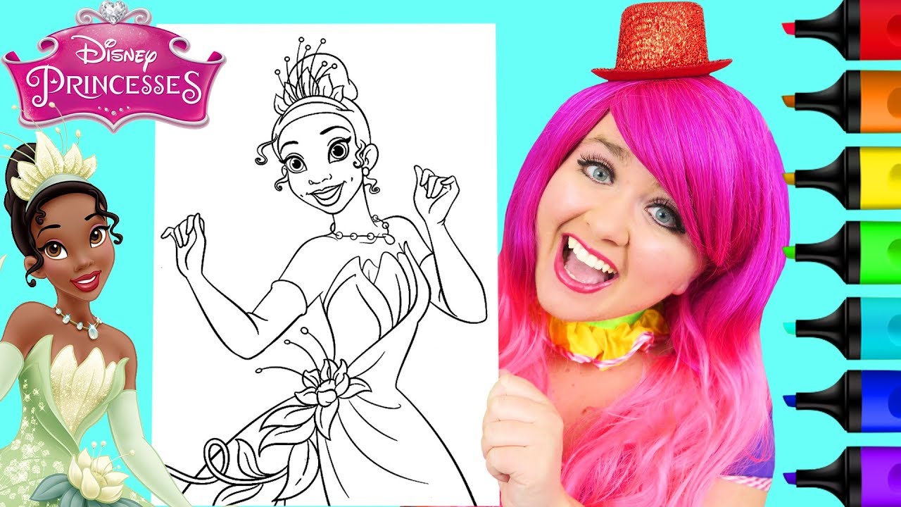 Coloring tiana disney princess and the frog coloring page prisacolor arkers kii the clown
