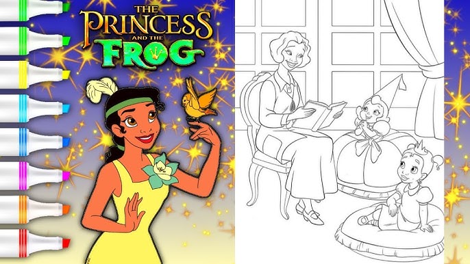 Disney princess tiana coloring video coloring disney princess tiana and the frog