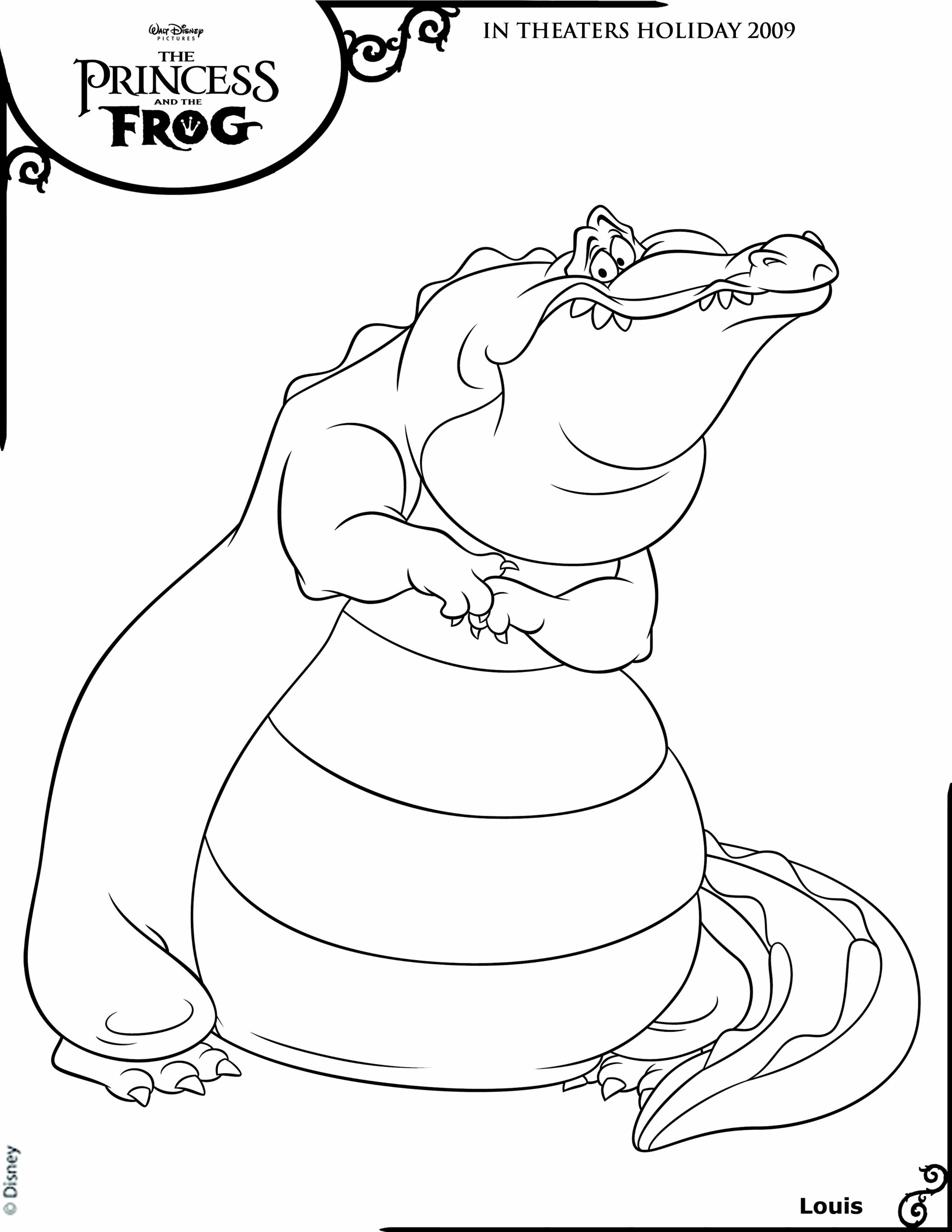 Printable coloring pages of the princess and the frog