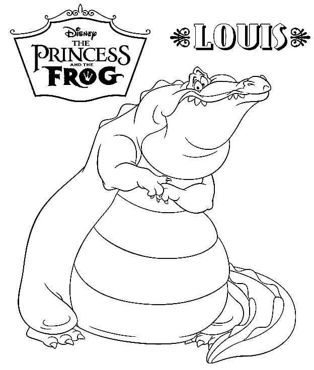 The princess and the frog coloring pages