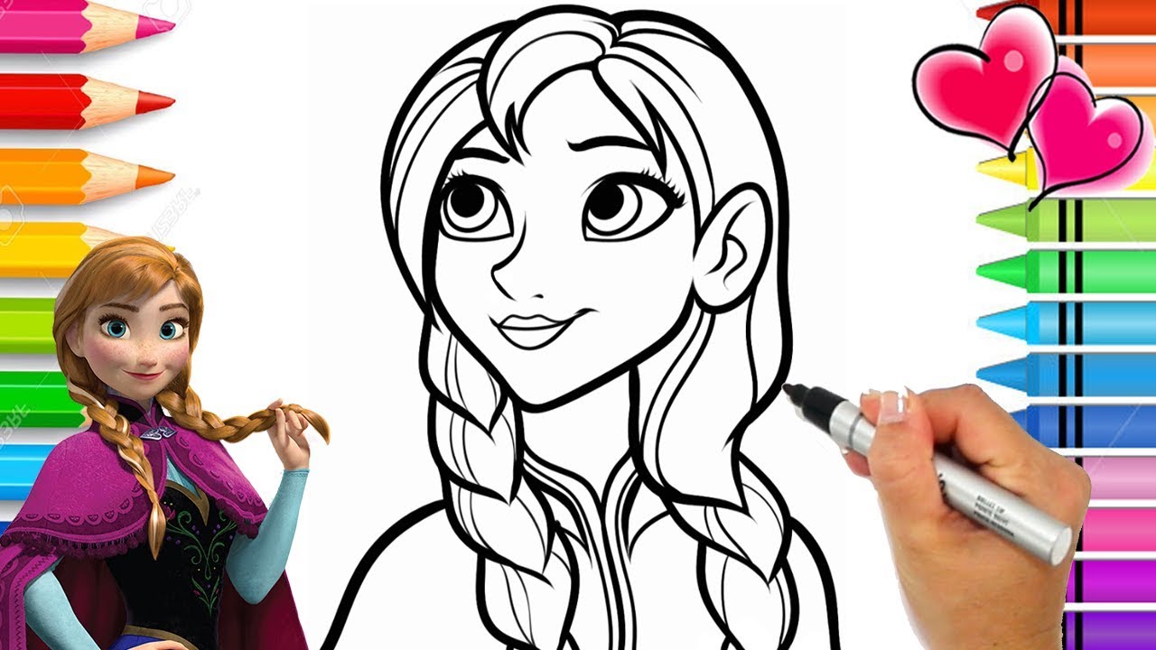 Disney frozen anna coloring page frozen coloring book anna and elsa coloring pages