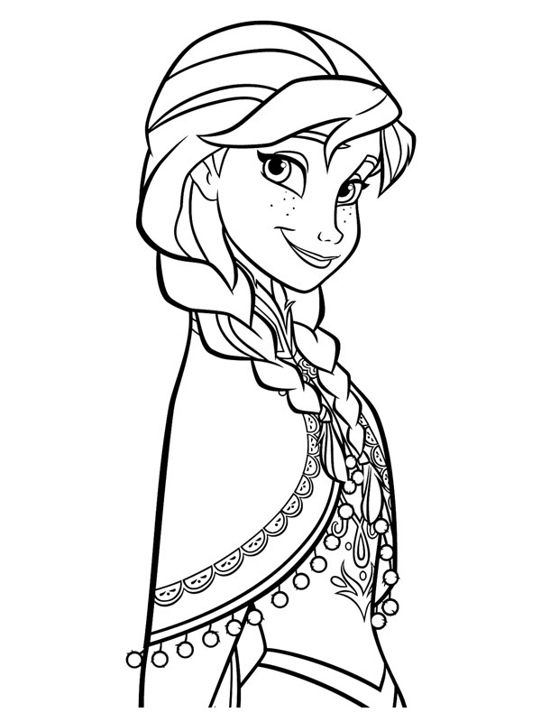 Princess anna coloring page