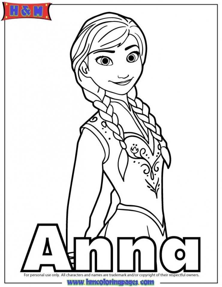 Get this free coloring pages of princess anna from disney frozen