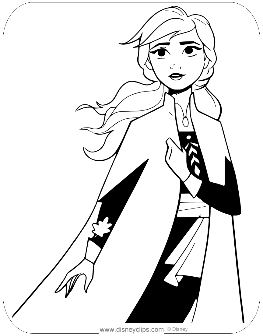 Frozen coloring pages