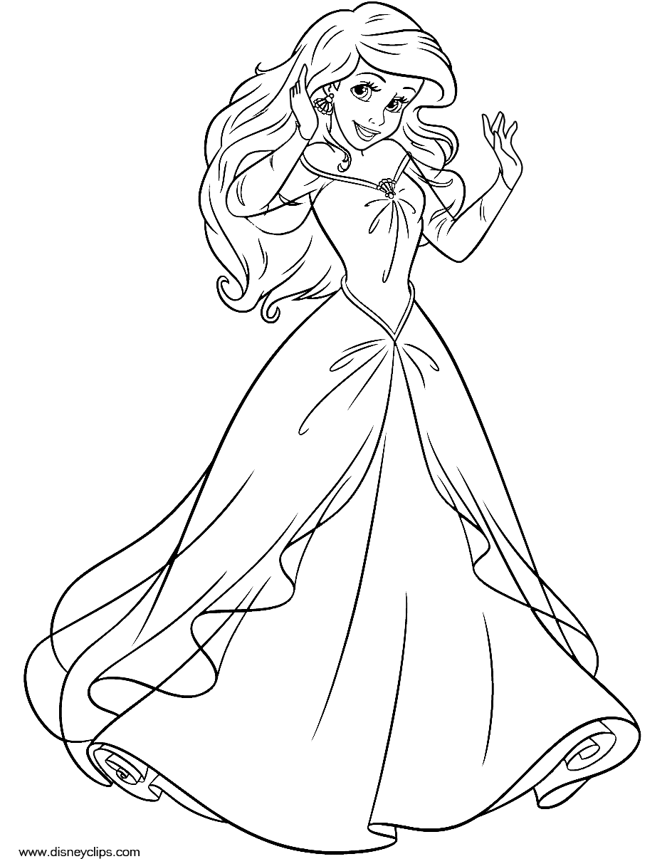 The little mermaid coloring pages
