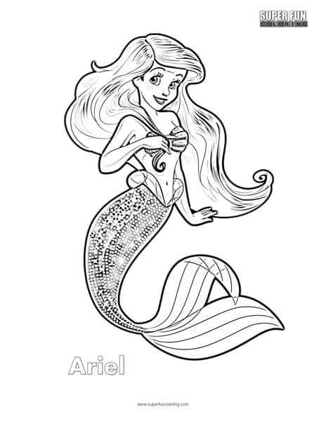 Ariel disney coloring page