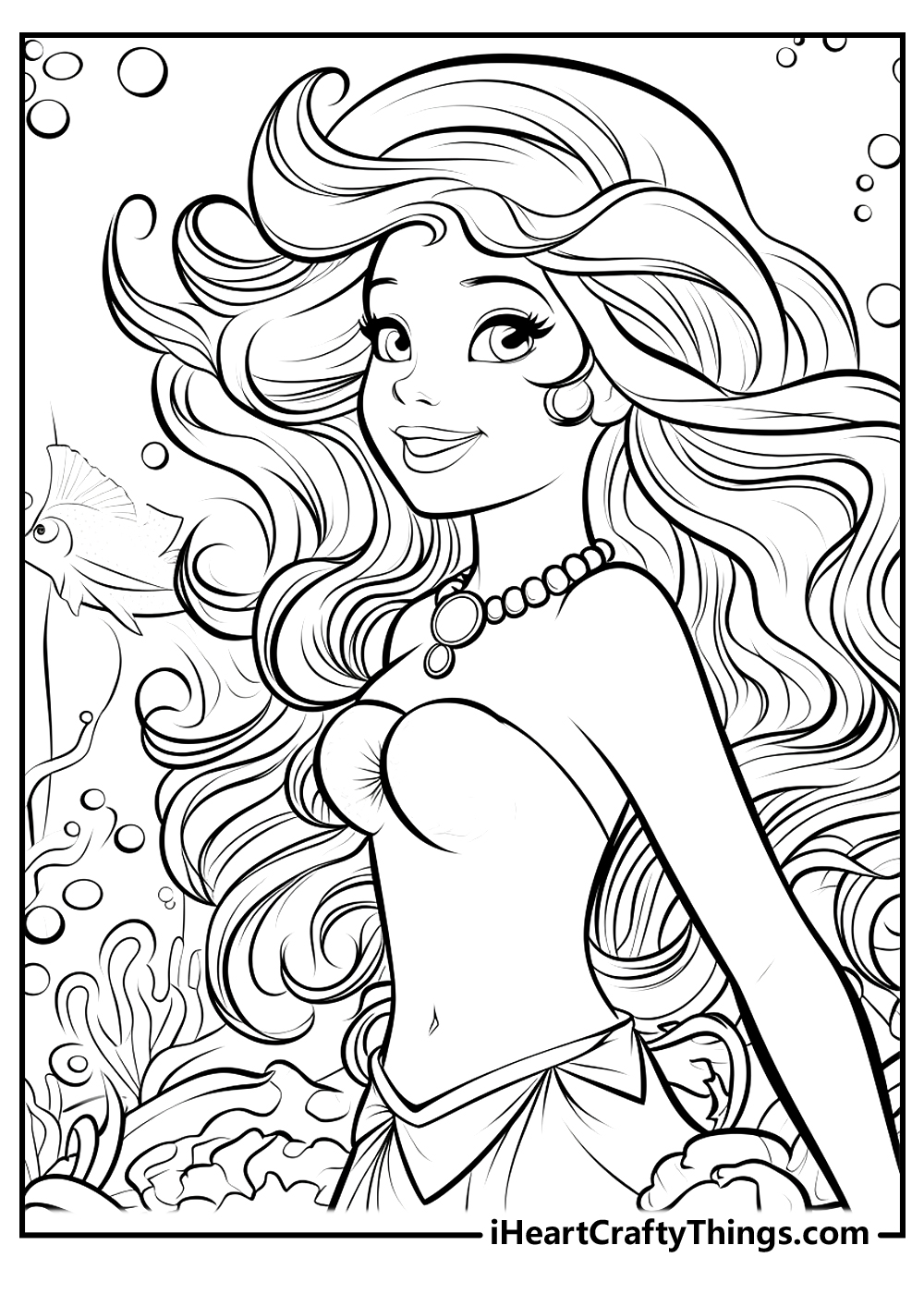 Ariel coloring pages free printables