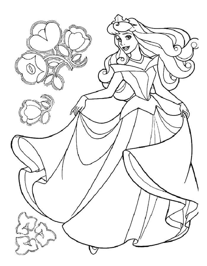 Online coloring pages coloring princess aurora coloring