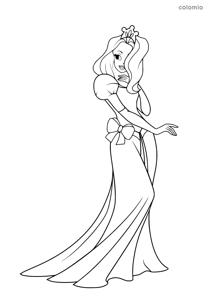 Princesses coloring pages free printable princess coloring sheets