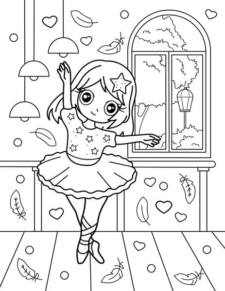 Ballerina coloring page royalty