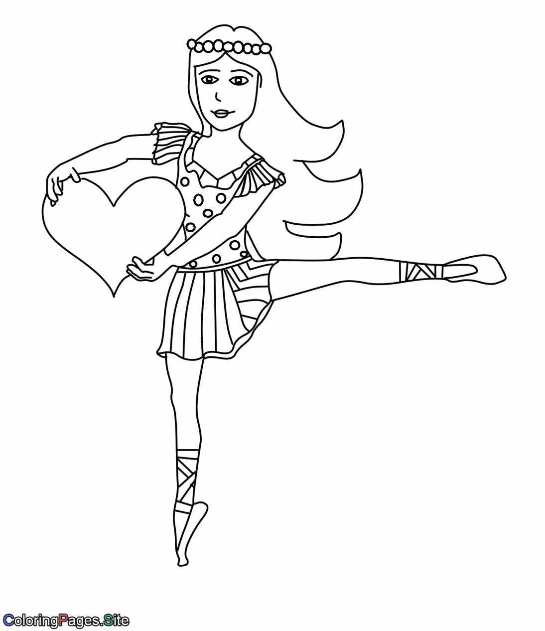 Ballerina princess coloring page