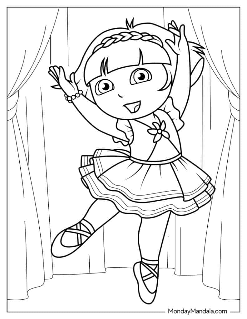 Ballerina coloring pages free pdf printables