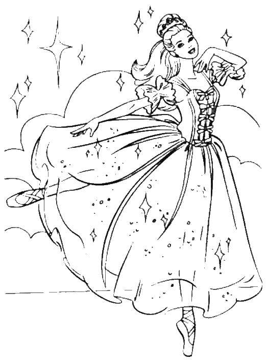 Online coloring pages coloring princess ballerina coloring