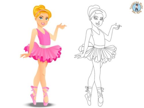 Dance coloring page