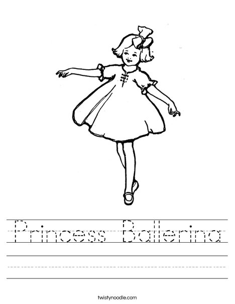 Princess ballerina worksheet