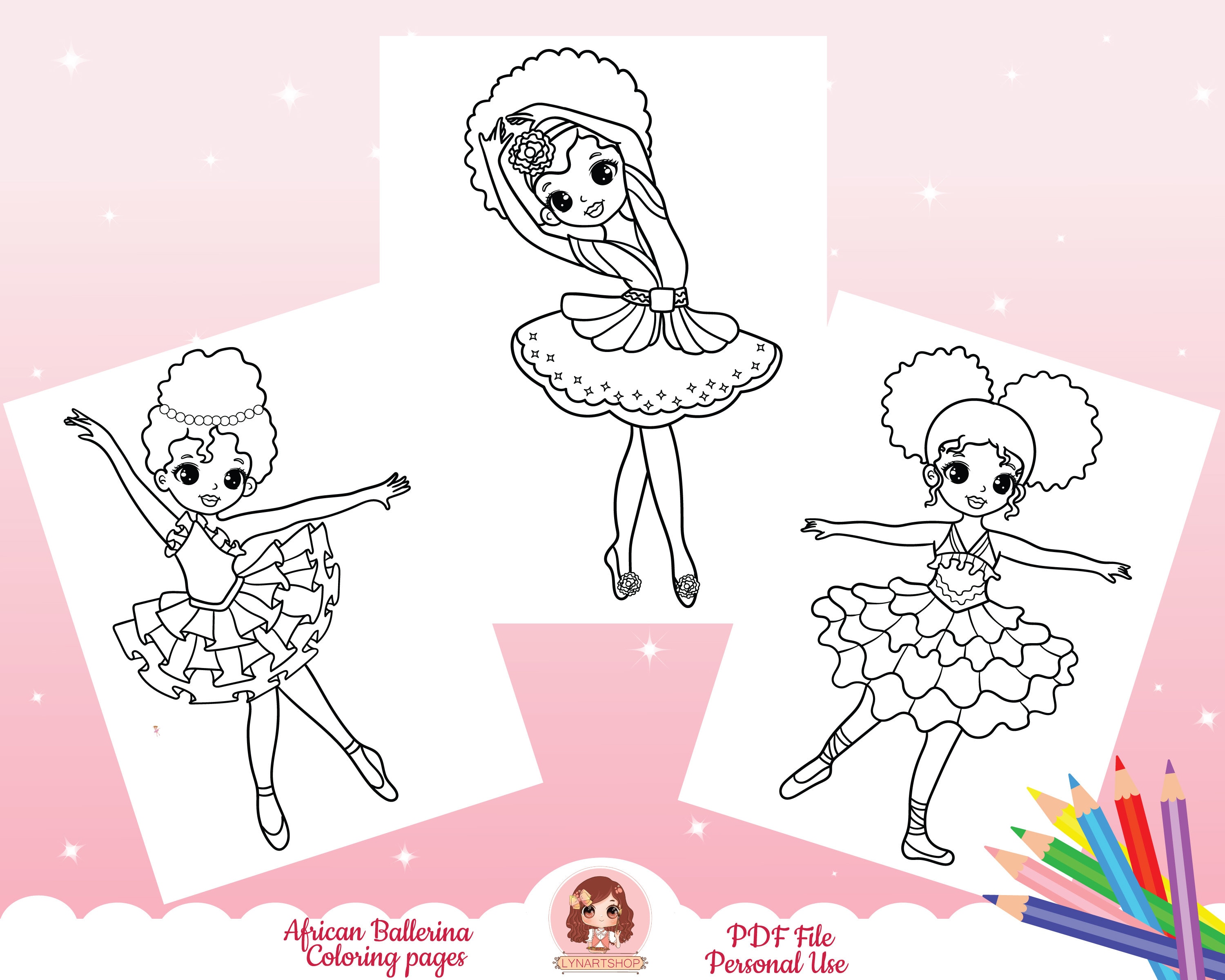 African ballerina coloring pages for kids printable coloring