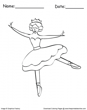 Princess ballet coloring pages