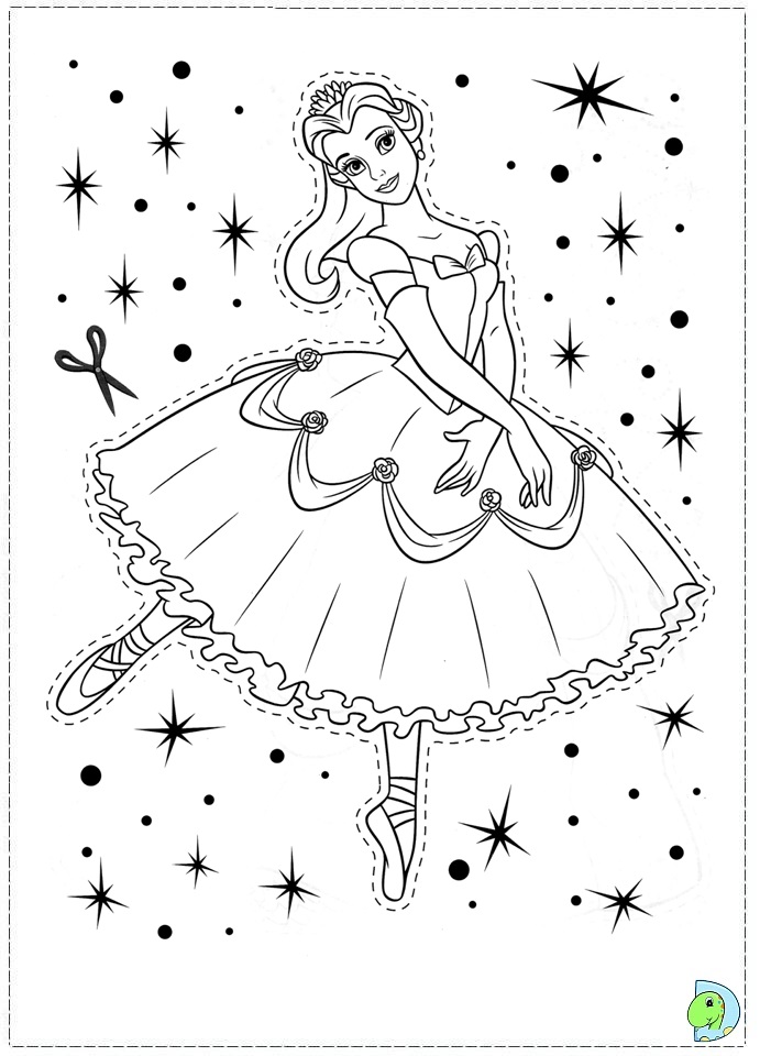 The beauty and the beast coloring page
