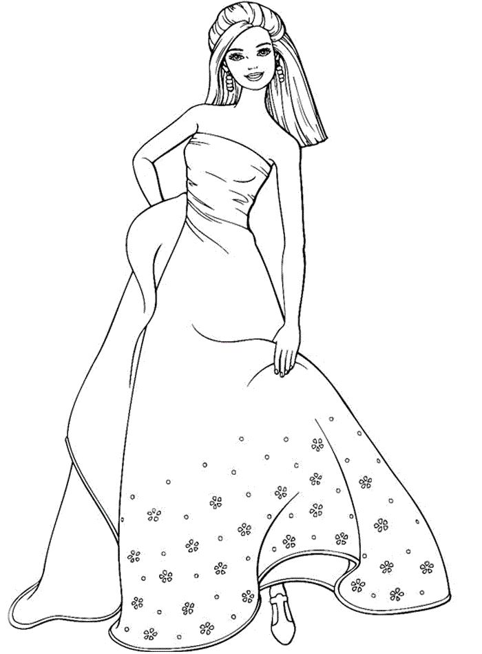 Princess barbie coloring pages to print princess coloring pages barbie coloring barbie coloring pages