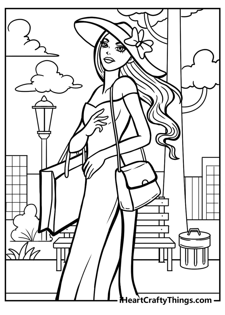 Barbie coloring pages free printables