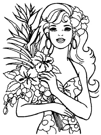Barbie coloring page