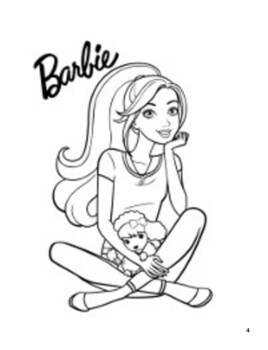 Barbie princess coloring book by the cool classroom tcc tpt