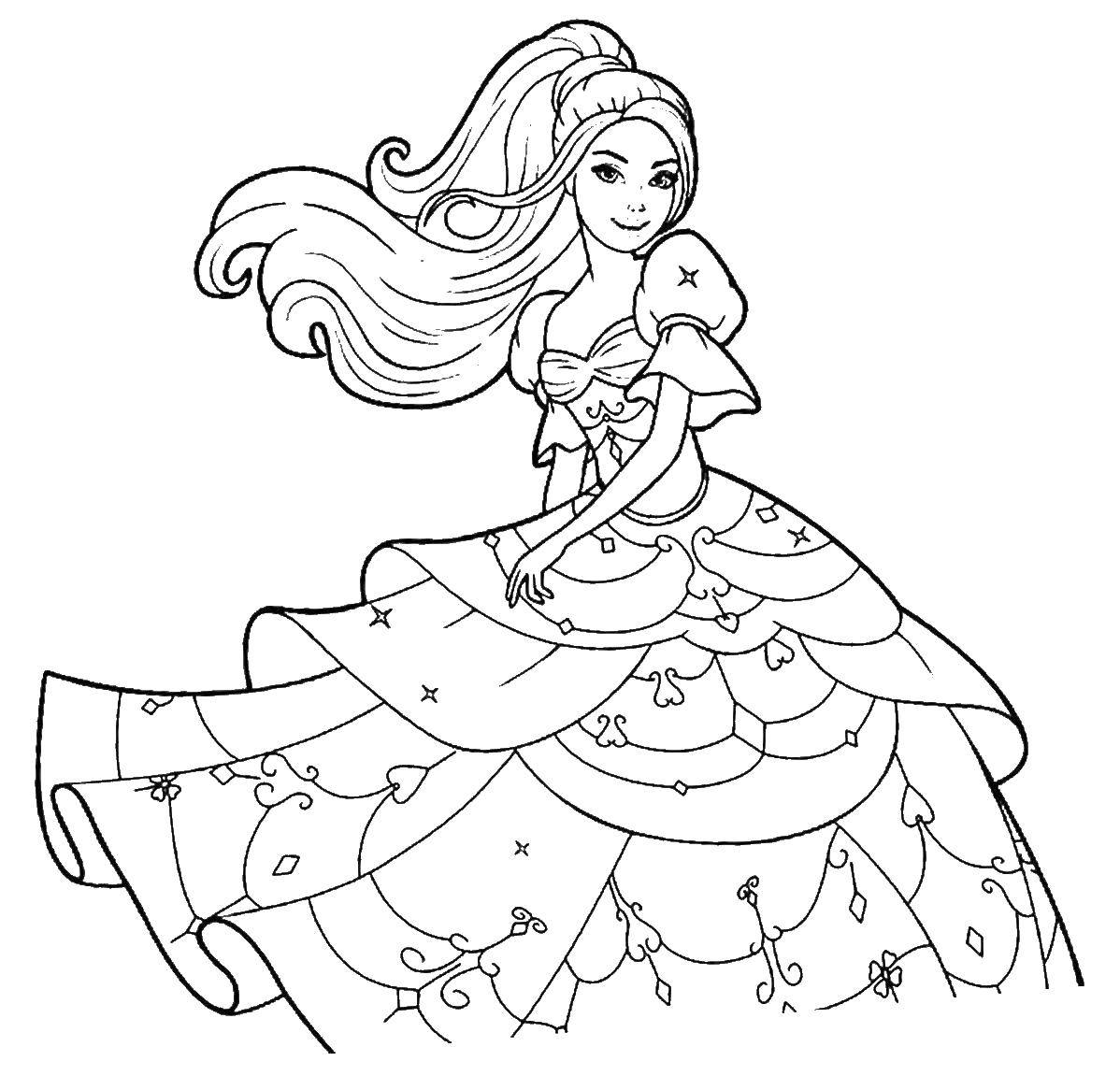 Online coloring pages princess coloring barbie princess barbie