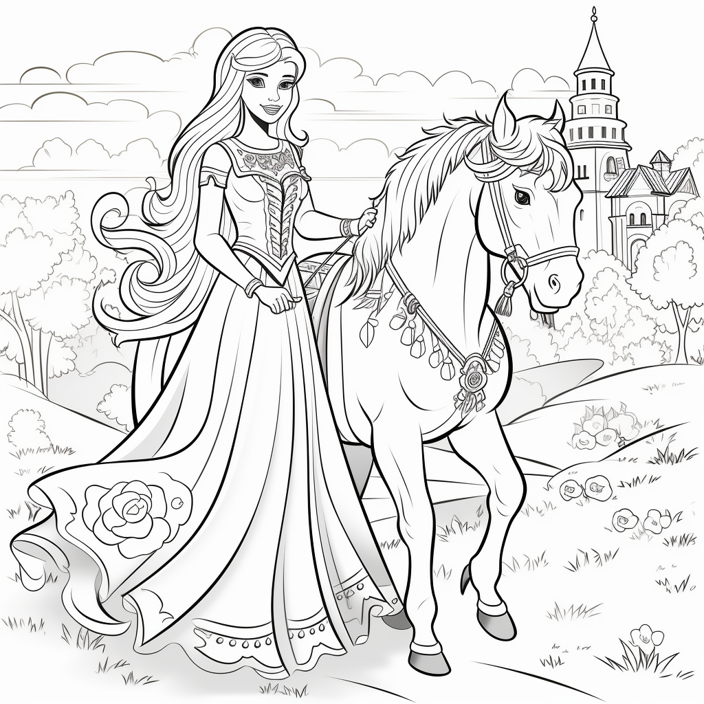Free printable barbie coloring pages