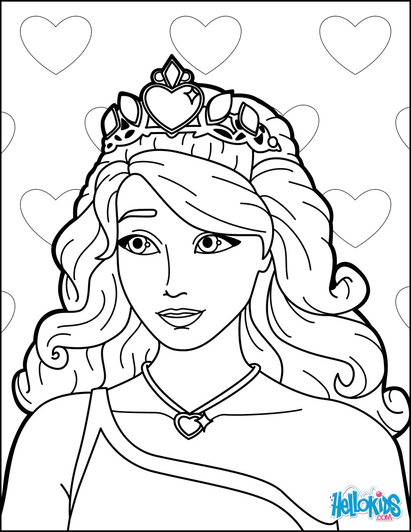 Barbie the princess coloring pages