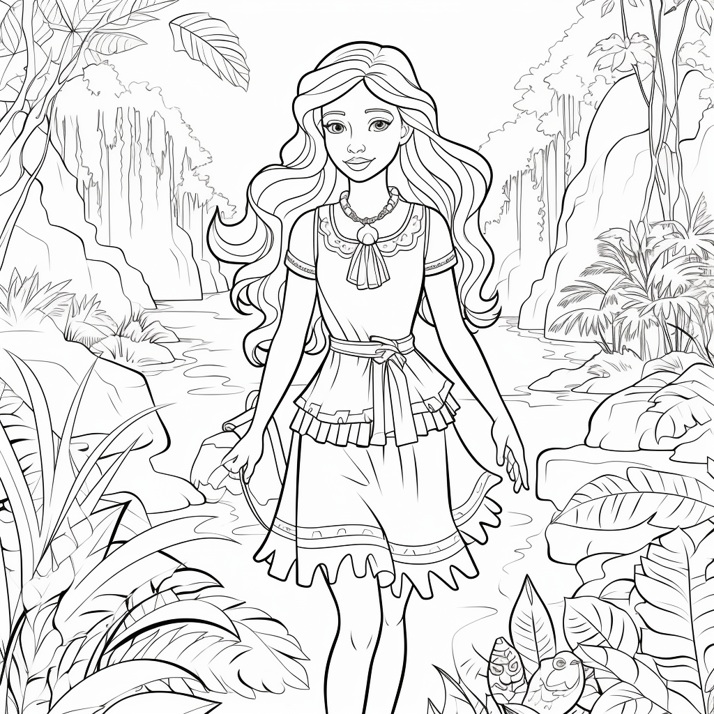 Free printable barbie coloring pages